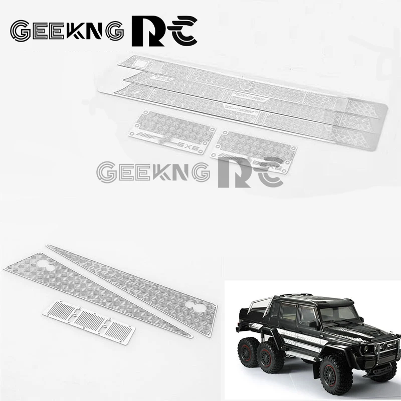

TRX-6 G500 G63 Stainless Steel Sheet Anti-skid Plate Hood Anti Slide Plate For 1/10 RC Crawler Car TRX-4 TRX6