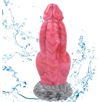 NNSX Dog Dildo Big Knot Anal Plug with Suction Cup Sexy Toy for Woman Natural Bending Scale Simulated Glans Masturbatory SexShop 2