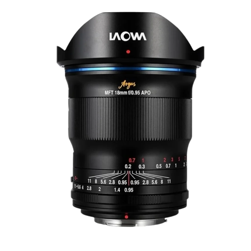 초고속 렌즈 라오와 18mm f/0.95 아르구스 MFT APO 렌즈 광각 프라임 수동 초점 디자인 36mm 풀프레임 상당