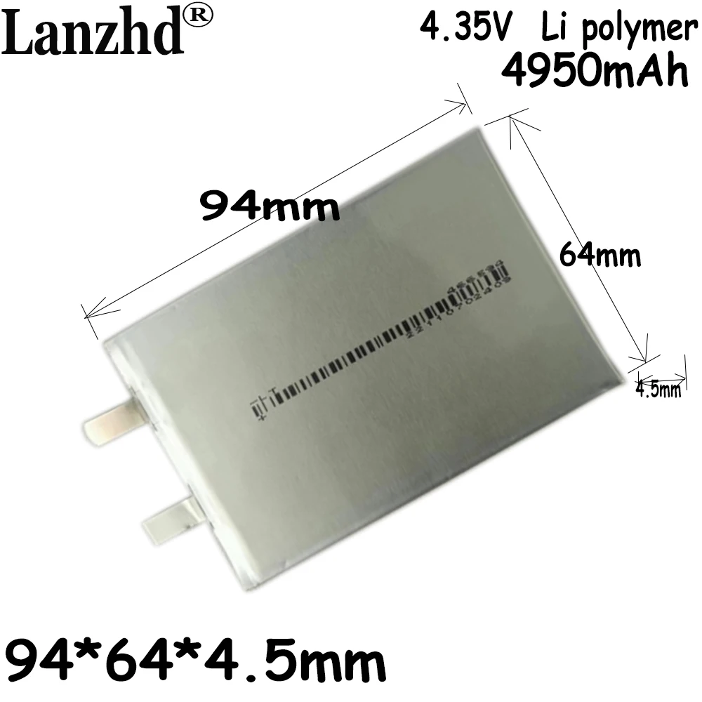 

4.35V high voltage polymer lithium battery 456494 4950mAh Suitable for mobile phone built-in quick charge mobile power supply