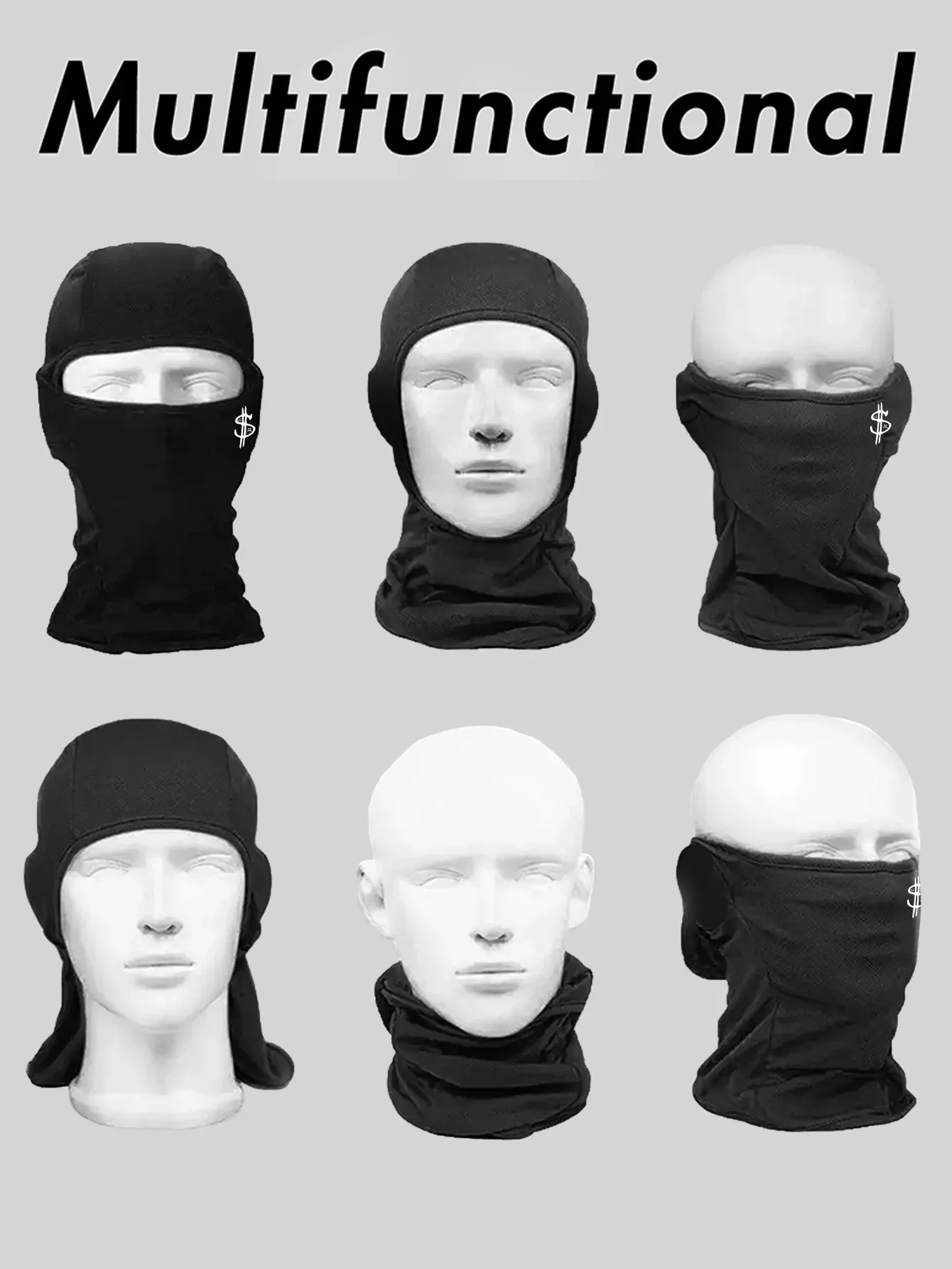 Breathable Balaclava Letter Print Motorcycle Face Mask