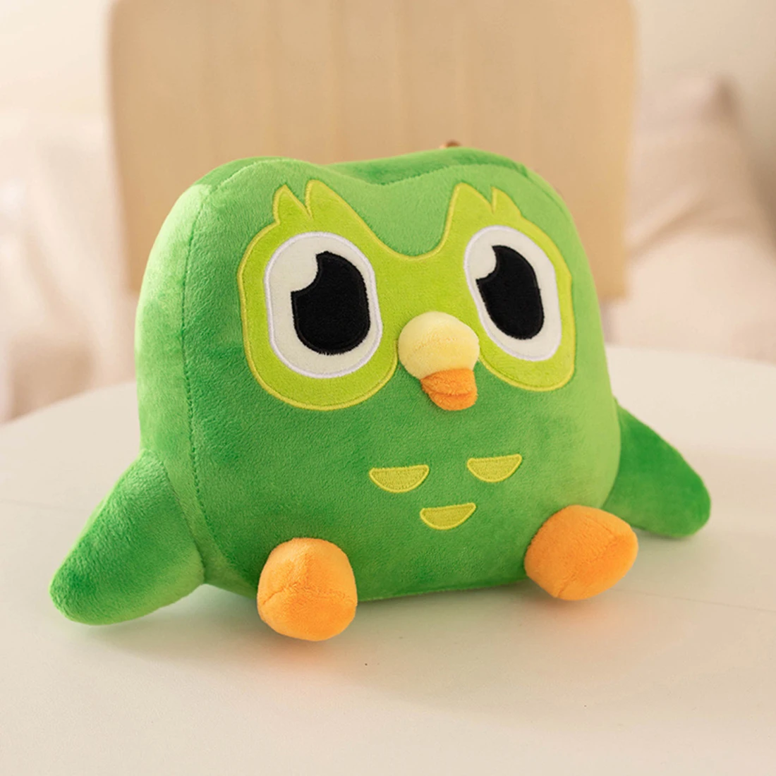 Lovely Green Duolingo Owl Peluche Duo Plushie Of Duo The Owl Cartoon Anime Owl Doll Soft Peluche Bambini Regalo Di Compleanno