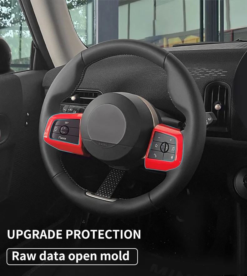 Für Mini Cooper F65 F66 F67 E/SE J01 Aceman J05 U25 Countryman Auto Lenkrad Mittelkonsole Tastenabdeckung Auto Zubehör – Detail 5