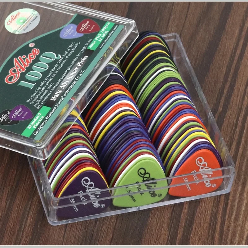 10-60Pcs 무광택 ABS 기타 픽 플렉트럼 세트 미끄럼 방지 0.58-1.5mm 전기 어쿠스틱 기타용 다양한 두께