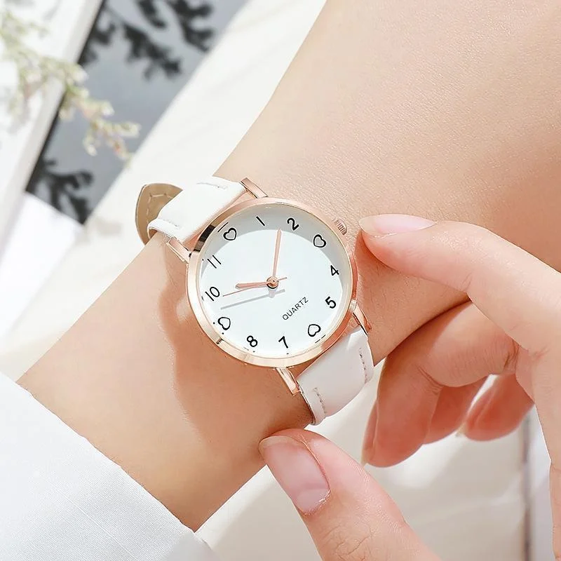Women's Simple Vintage Watches for Women Dial Wristwatch Leather Strap Wrist Watch High Quality Ladies Casual Bracelet Watches - 2