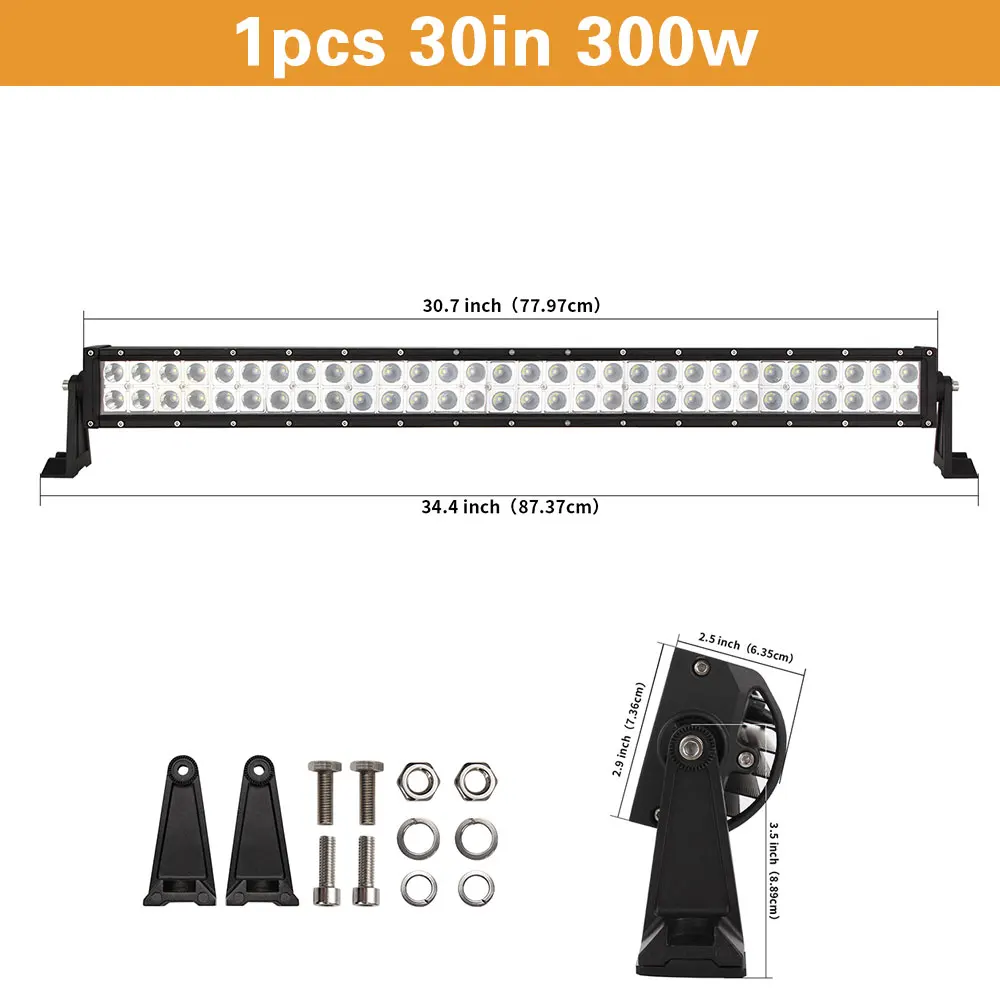 Auto LED Spotlights Work Light Bar White Yellow Flash 120w for Off Road 12V 24V