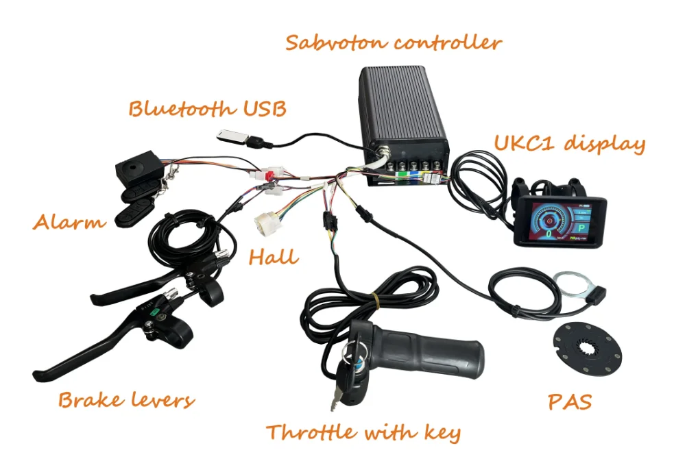 QS 205 V3 TFT UKC1 Electric bike 72v 5000w Conversion Kit with Sabvoton Bluetooth controller