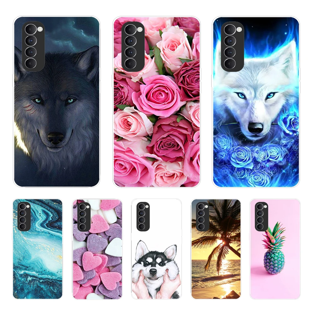Per Reno 4 Pro Custodia Oppo Reno 4 Pro Custodia In Silicone Tpu Custodia Morbida Per Telefono Con Cover Posteriore Per Oppo Reno4 Pro 4G Cph2109 Etui