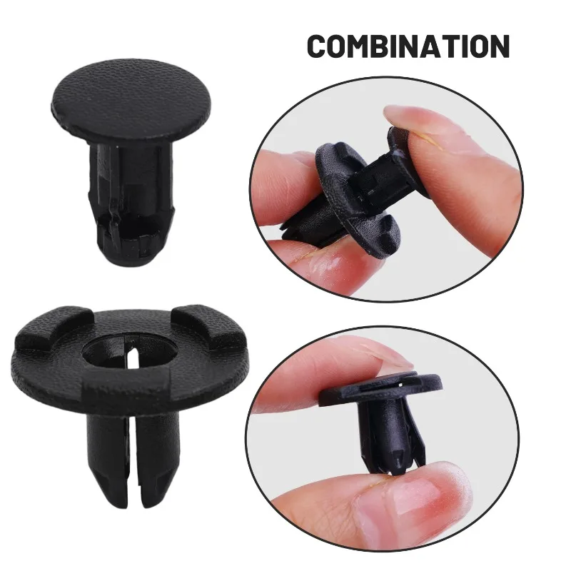 50/10Pcs 8mm Hole Boot & Trunk Trim Clips Auto Fastener for Nissan Qashqai Juke Pathfinder Replacement Car Clamp Buckles