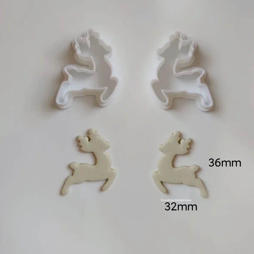 Christmas Elk House Earring Clay Cutter Bow Snowman Sweater Polymer Clay Molds Winter Holiday Tools