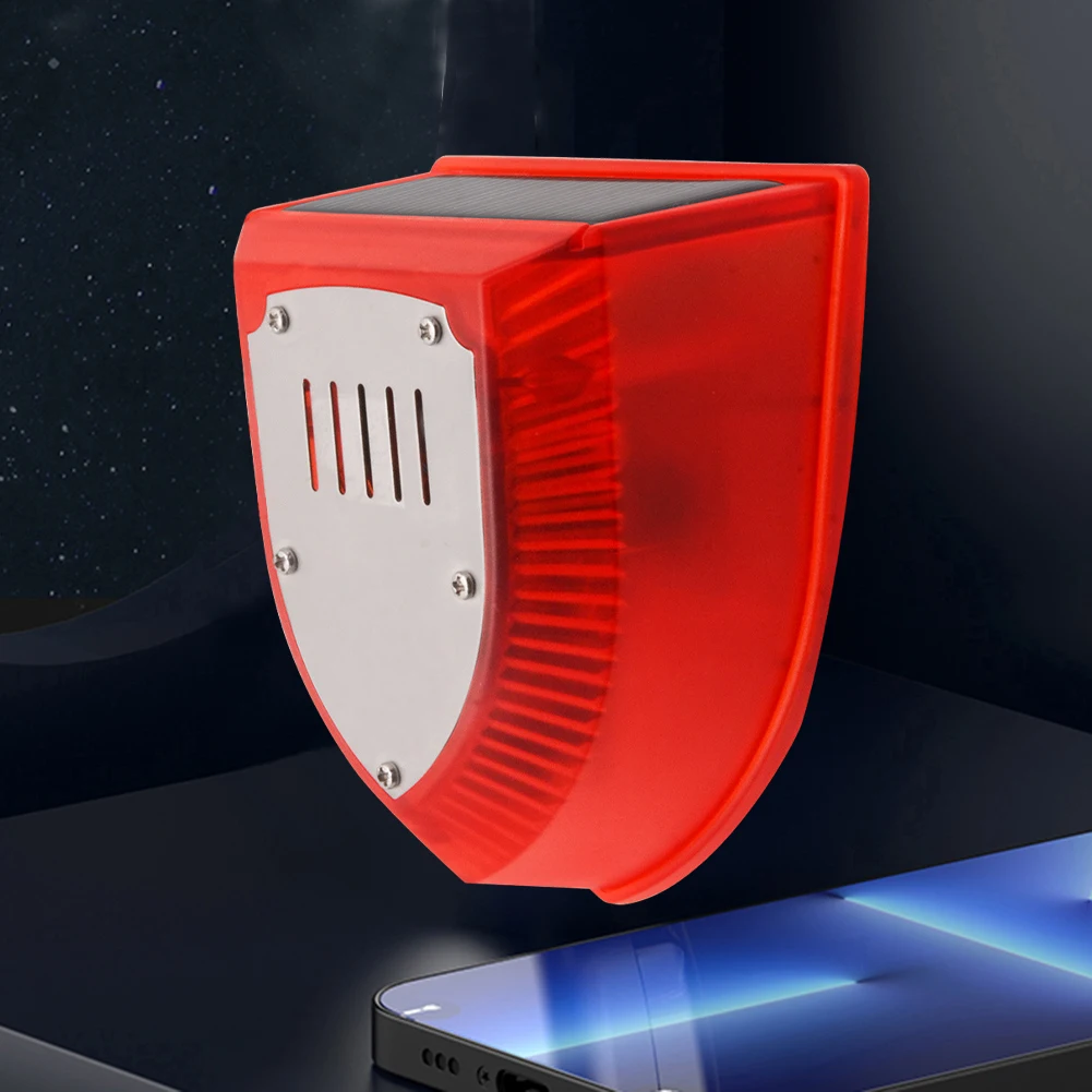 Solar Security Alarm Lights with Motion Sensor Outdoor Solar Alarm Waterproof Security Alarm Siren for Home Villa Farm Barn Yard