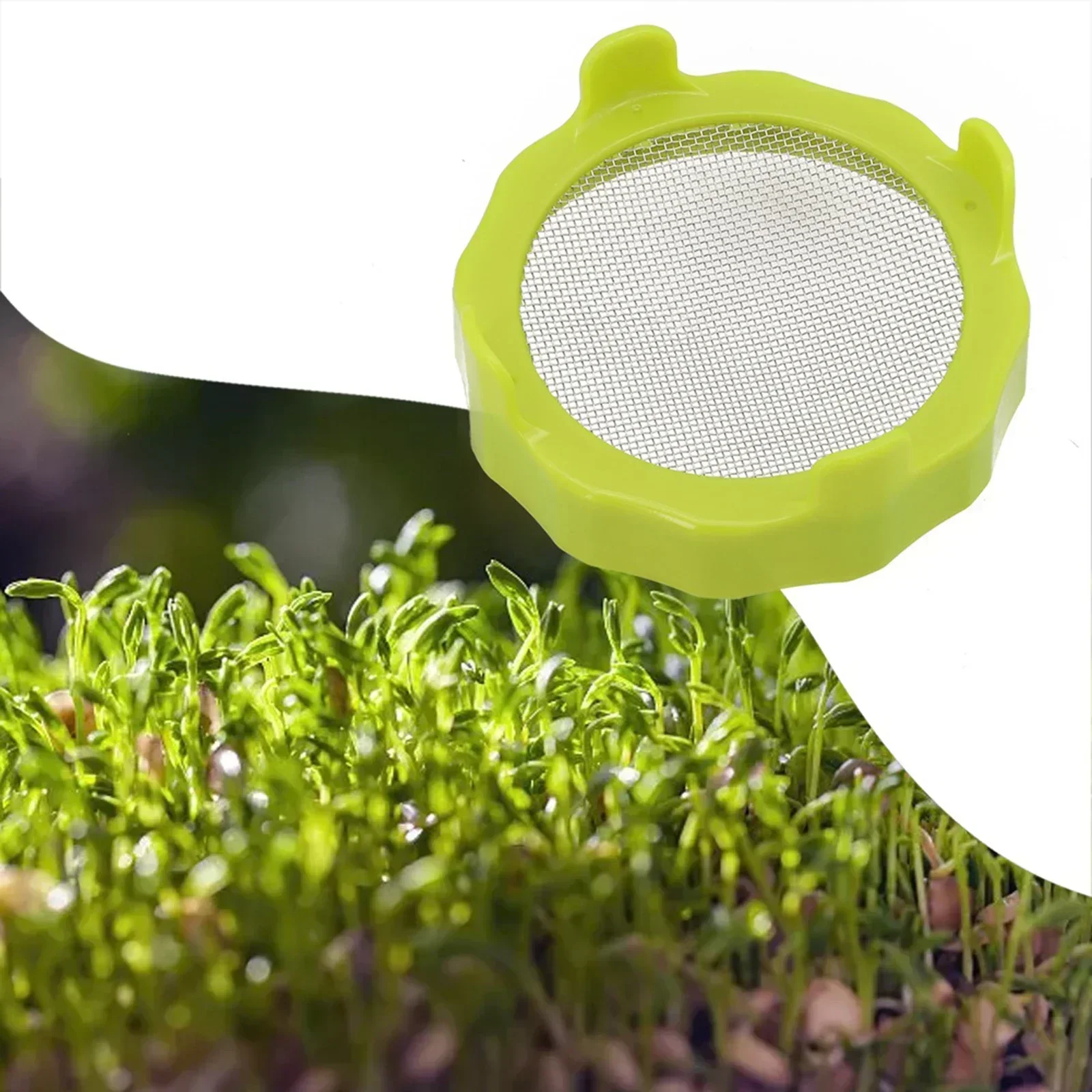 Se-ed Sprouter Sprouting Cover Sprouting Strainer Cans With Lid Net Cover Sprouts Strainer Gardening Tools