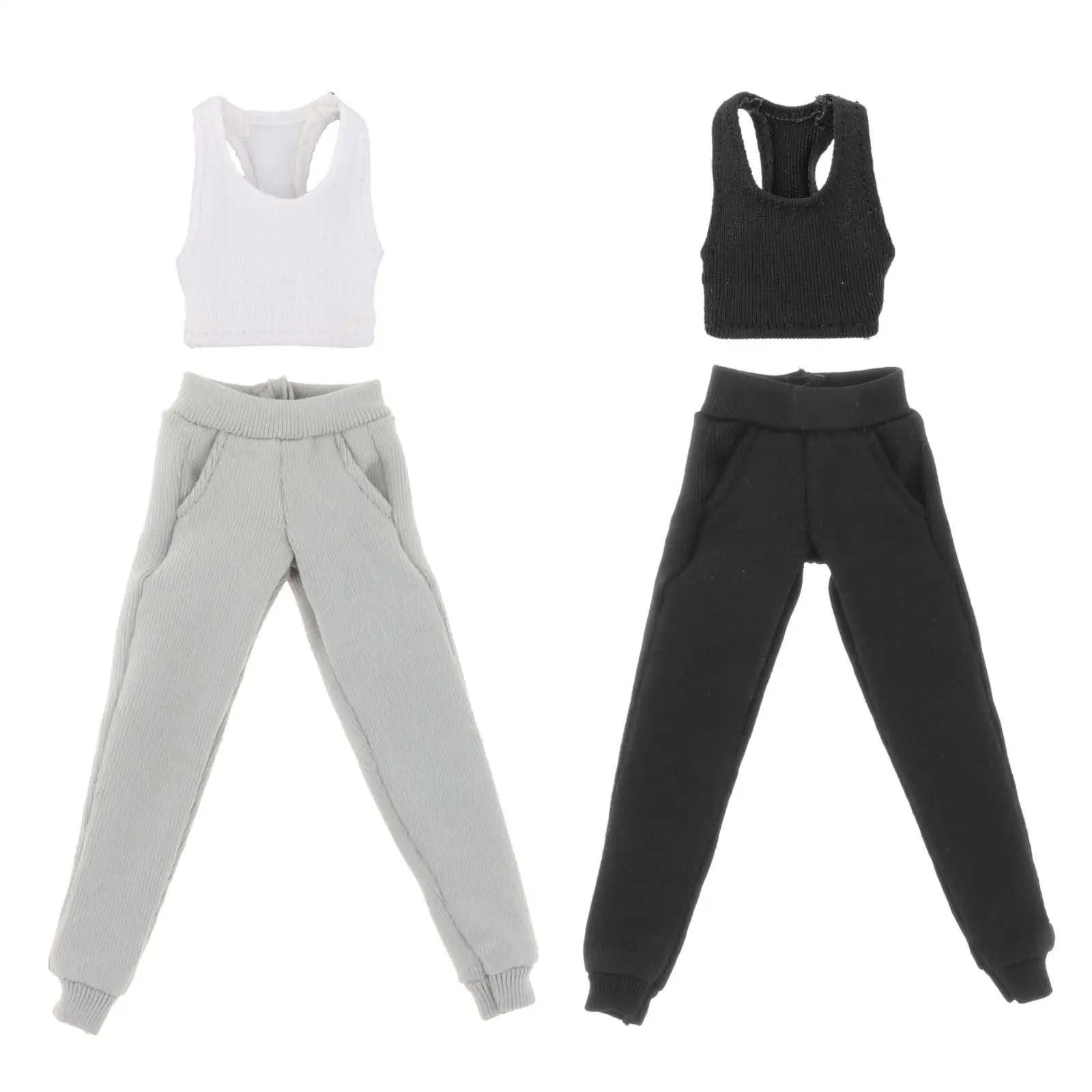 

2x 1/12 Female Vest and Pants Handmade Doll Clothes for 6" Action Figures