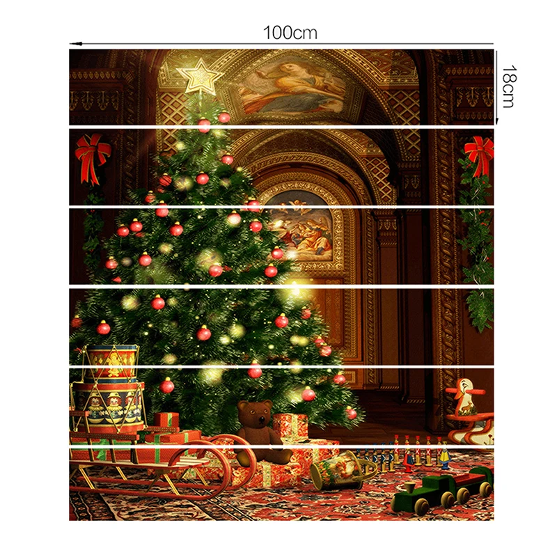 Christmas Creative Staircase Stickers Christmas Tree Corridor Stairs Renovation Home Decoration Stickers Decorations