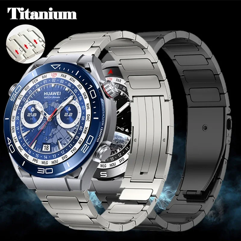 

Titanium Strap 22mm For Huawei Watch 4 4PRO Ultimate GT 2/2e 3pro 46mm Luxury Link Metal Watchband For Samsung 3 45mm S3 Amazfit