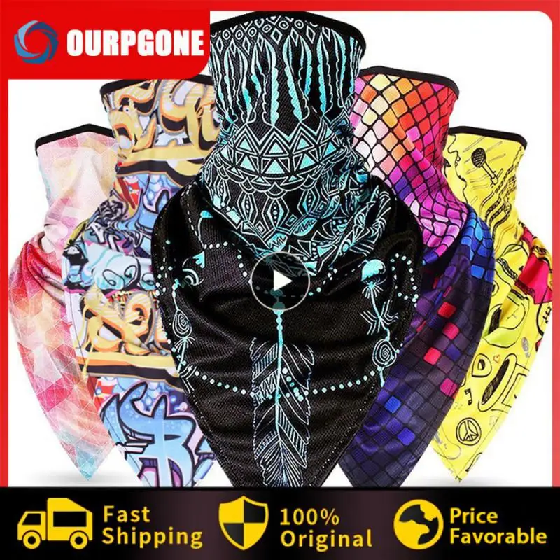 

1 шт. многофункциональная маска для половины лица с принтом Балаклавы треугольный шарф бафы мотоциклетные велосипедные лыжные банданы Шейная теплая маска для лица