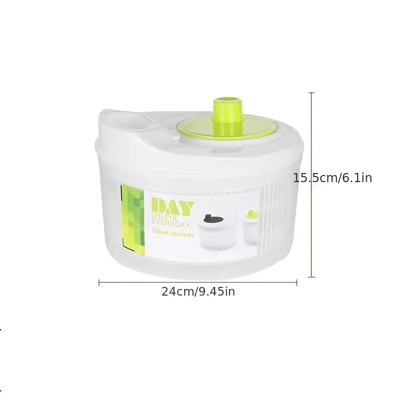 Salad Spinner Large, Lettuce Dryer Spinner Quick Dry Design BPA Free, 5.3  Quarts