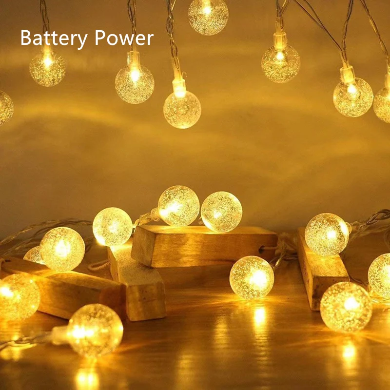 40Led Globe String Lights Fairy Lights Battery Operated String Lights Waterproof For Party Patio Garden Christmas Decor