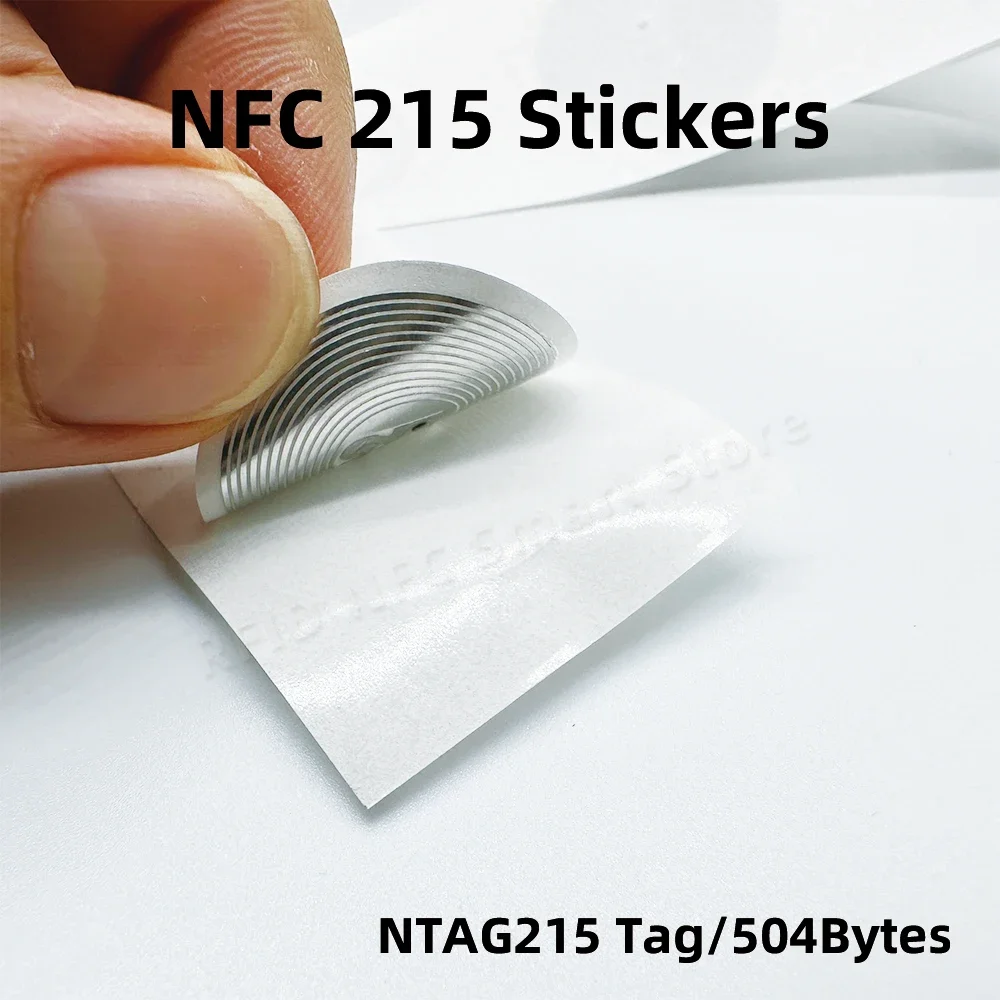 10pcs/ 50pcs /100pcs Ntag215 NFC Tag 13.56MHz ISO14443A Sticker Ntag 215 Phone Available RFID Adhesive Label RFID Tags Stickers 4