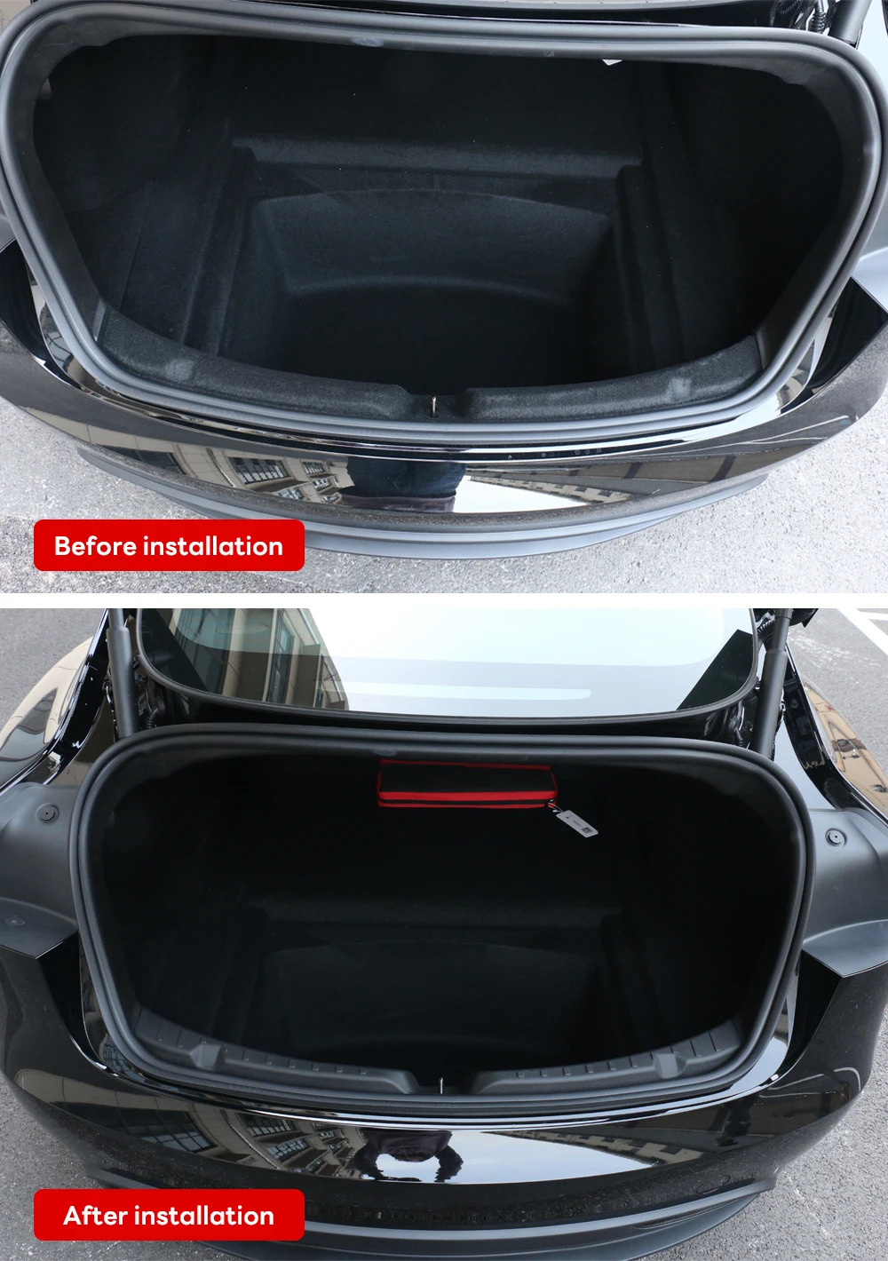 For Tesla New Model 3 Highland 2024 Trunk Threshold Strip TPE or Metal Back Sill