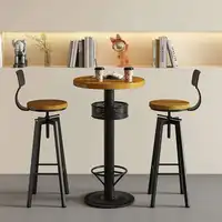 Restaurant Kitchen Bar Tables Side Eat Standing Party Vintage Dining Table Wooden Round Muebles De Cocina Furniture Zt50bt New 2