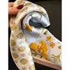 1pcs 70cm Small Yellow Flower Pattern Silk Scarf Women Simulated Silk Fresh and Fashionable Versatile Headscarf Scarf and Shawl 6