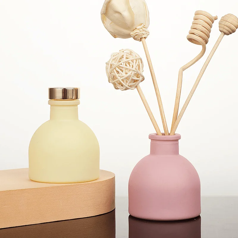 Glass Reed Diffuser Bottle Fragrance Essential Oil Bottle Table Living Room Home Decoration Family Festival Gift Home Supplies