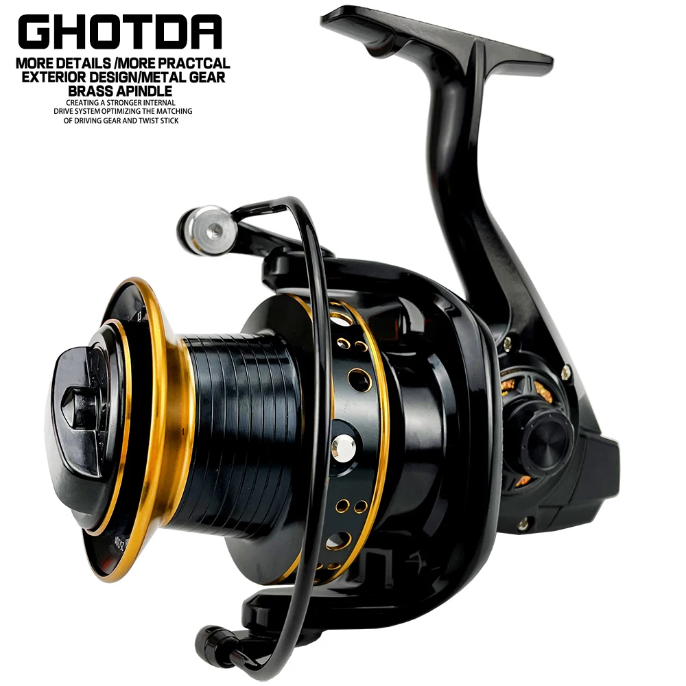 

Large Size Fishing Reel 9000-12000 Spinning Reel Metal Spare Spool Saltwater Reel Fishing Accessories Carp Reel