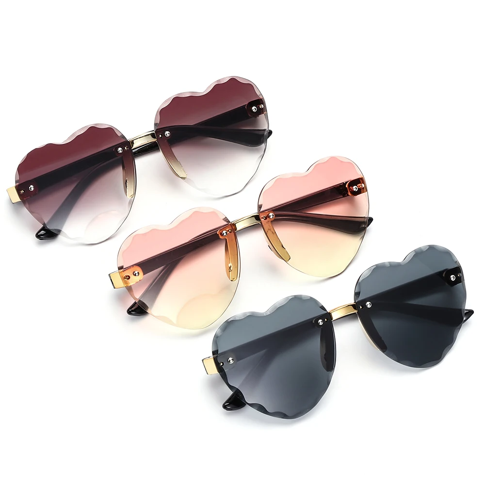 1-8T Kids Heart-shaped Ocean Lenses UV 400 Protection Outdoor Sunglasses for Girls Boys