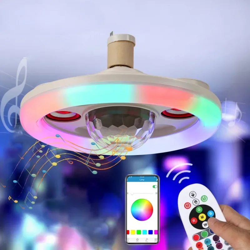 

Умная диджейская лампа хорошего качества, RGB, с регулируемой яркостью, дистанционным управлением, 36 Вт, круглая форма, Синие зубы, музыкальная светодиодная подсветка для сцены