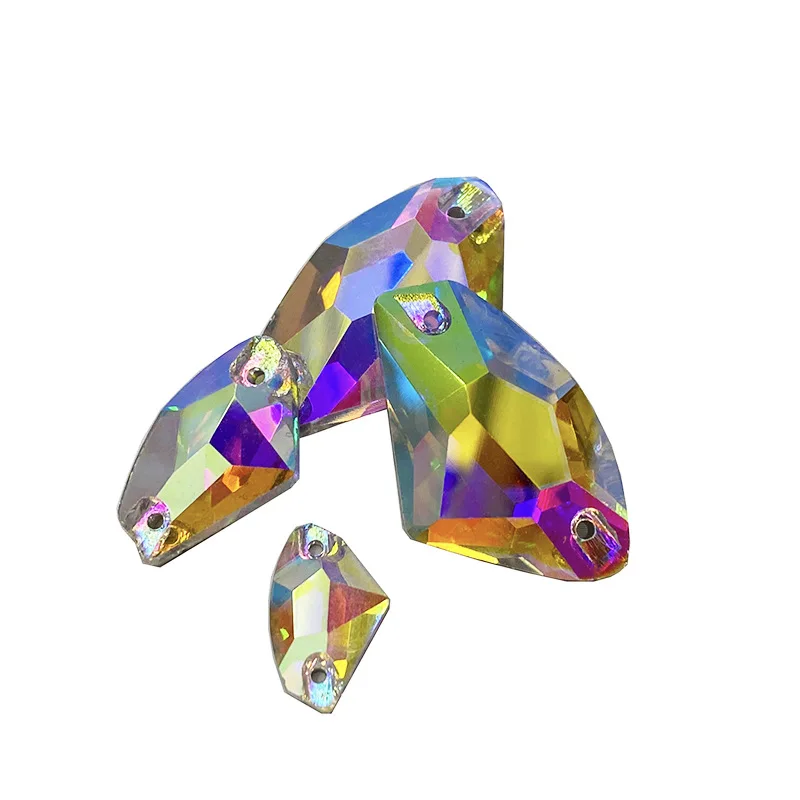 

Квадратное пришитое искусственное стекло Crystal AB с плоской задней поверхностью, элегантное Пришивание для одежды «сделай сам», украшение свадебного платья