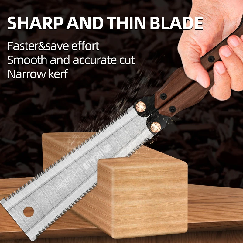 AIRAJ Folding Saw Double-Sided Gardening Pruning Saw Outdoor Camping Industrial Grade Anti Slip and Durable Manual Hardware Tool folding saw hand saw multi purpose saw handheld saw