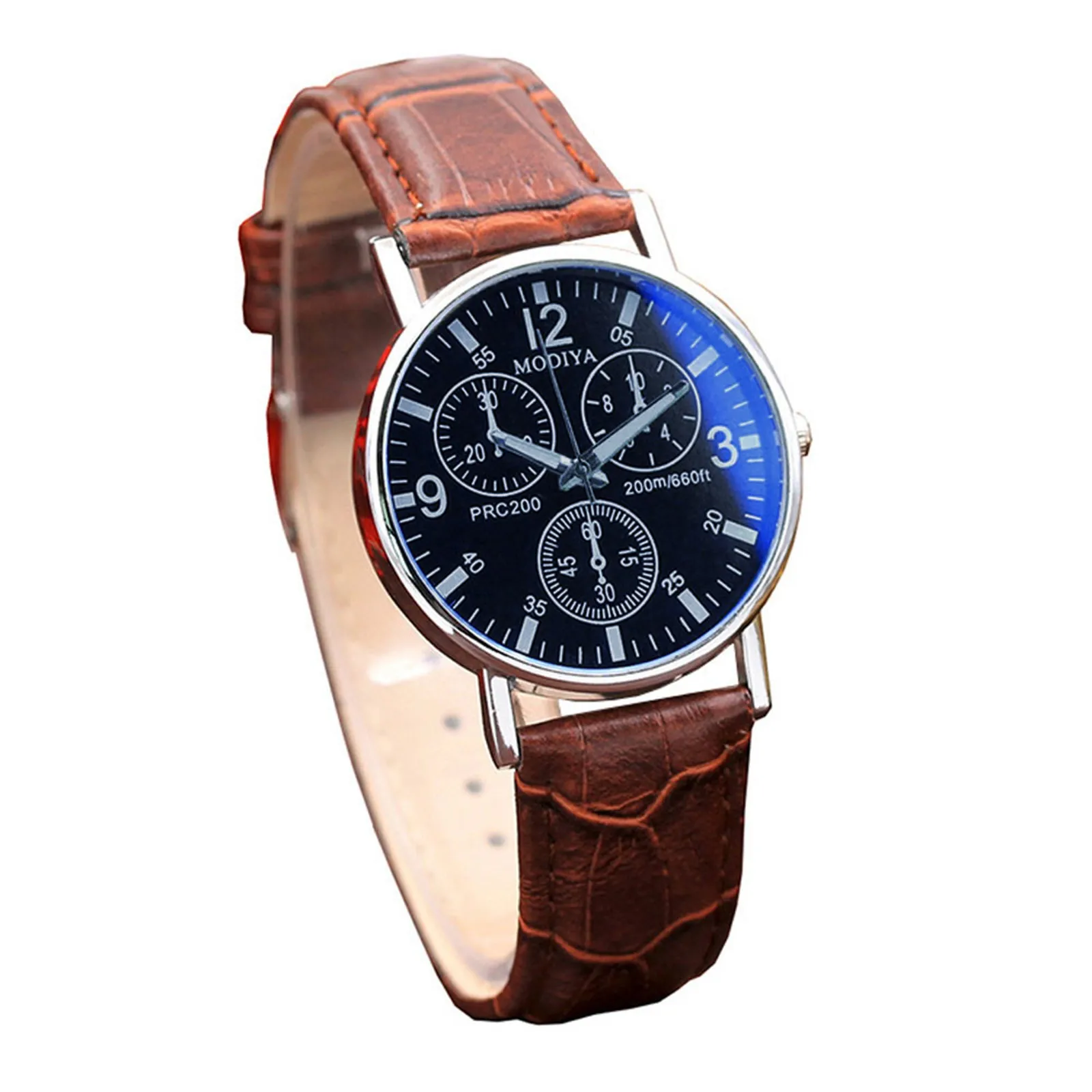 

Natural Textured Leather Strap Luxury Men'S Quartz Watch Business Men'S Six Needle Multi Functional Fashion Watch Relogio