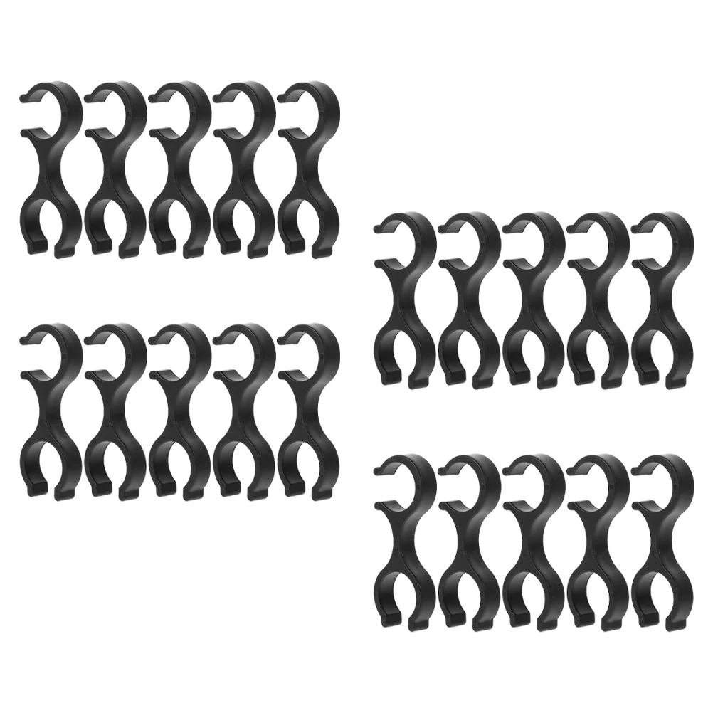 20 Pcs Trekking Pole Clips Plastic Buckles Walking Stick Accessories Hiking Cane Connectors Portable Stick Clips Camping