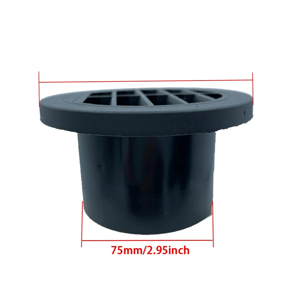 Heater Duct Connector 1PC 60mm/75mm/90mm Diesel Heater Duct Ducting Air Vent Outlet Flat Round Rotatable Connector Black For Car Truck VAN Camper