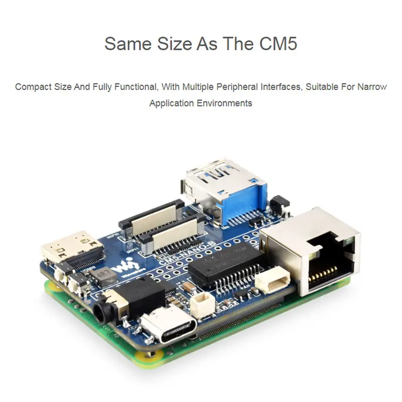Raspberry Pi CM5 Mini Base IO Board Same Size as CM5 Nano Base Board (A)/ (B) for Raspberry Pi Compute Module 5 Lite/ EMMC image 5