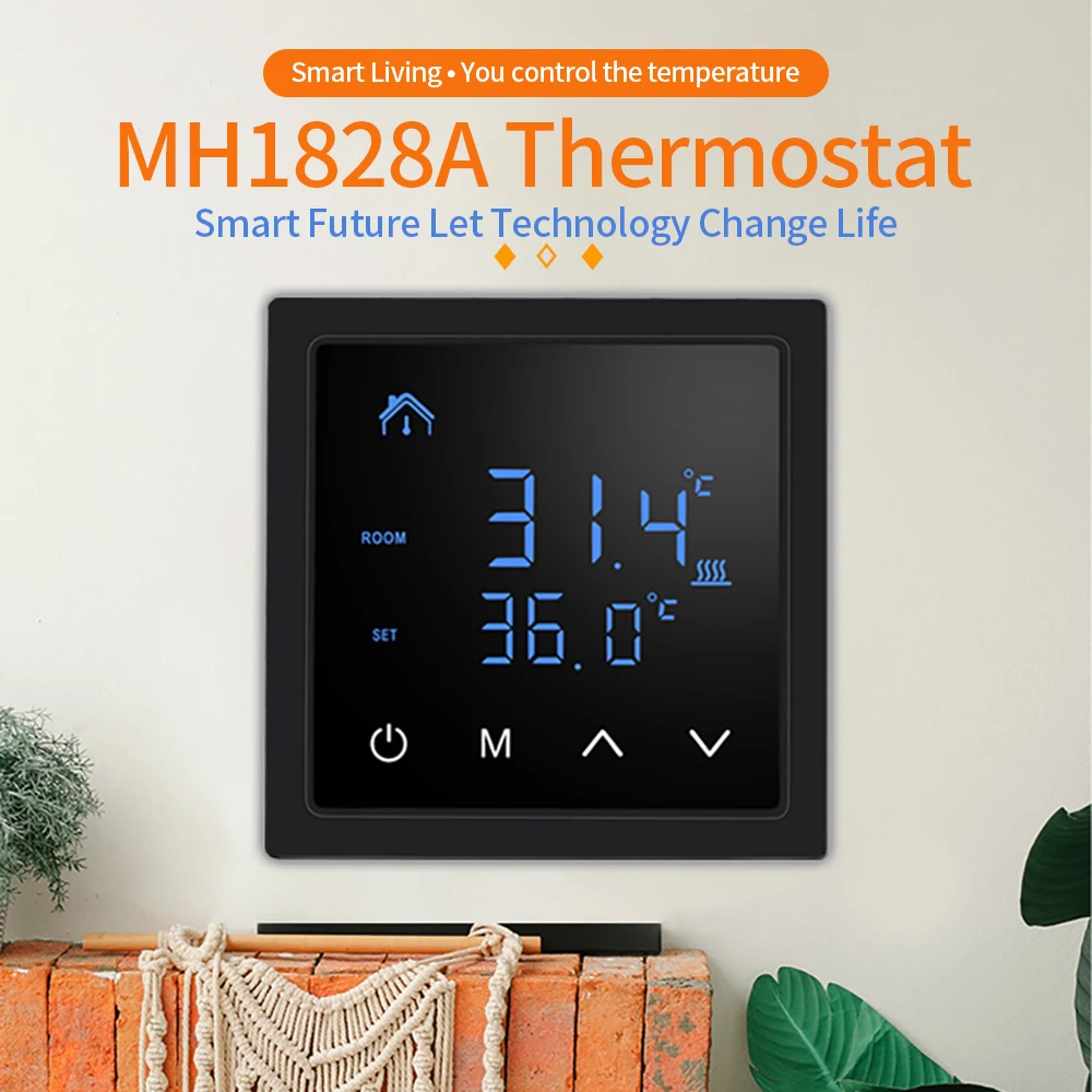 16A Smart Thermostat LED Touch Screen Temperature Controller Electric Floor Heating System 85-265V Electric Heating Control