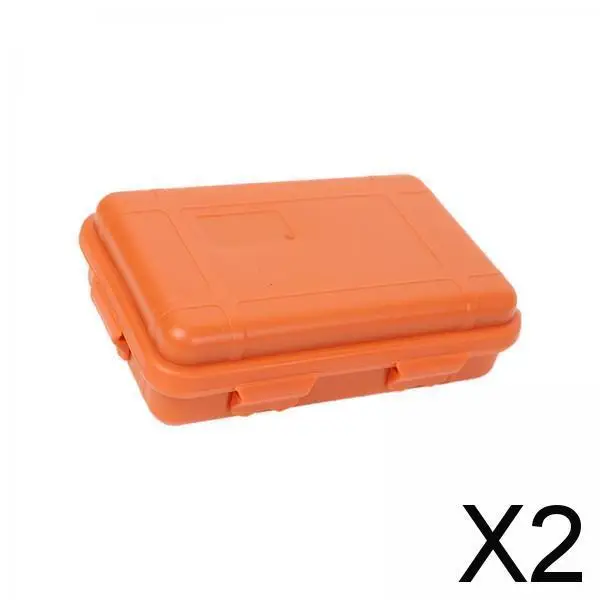 2x Tool Case Storage Case Pressure Resistant Survival Container Organizer