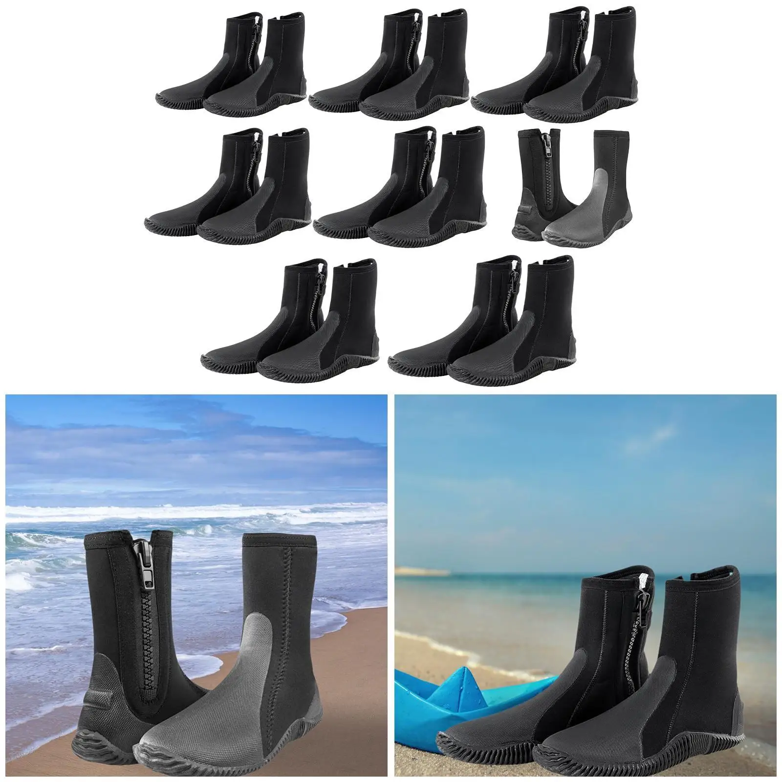 Neoprene Dive Boots 5mm Scuba Diving Boots for Rafting Water Sports Fishing