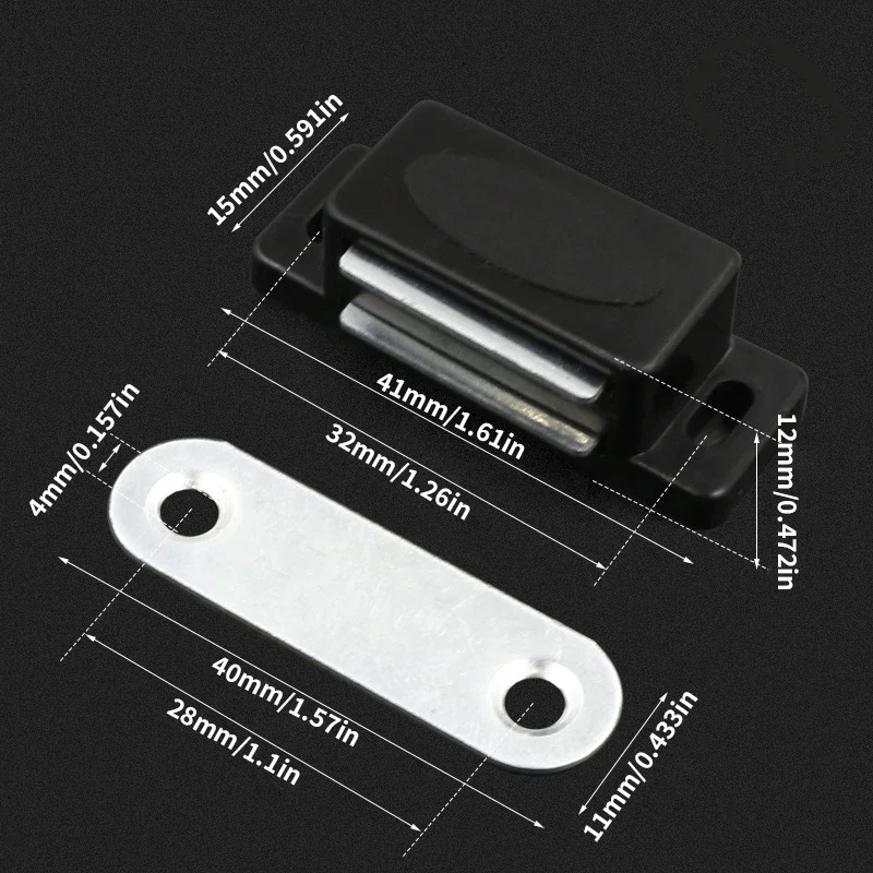 4/8pcs cabinet magnetic door suction, door magnetic lock, cabinet wardrobe thumbnail 4