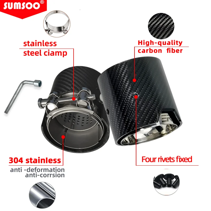  SUMSOO 1PCS ź    Auspuffspitze BMW M2 M3 M4 M135i M235i M140i M240i M335i M340i M435i