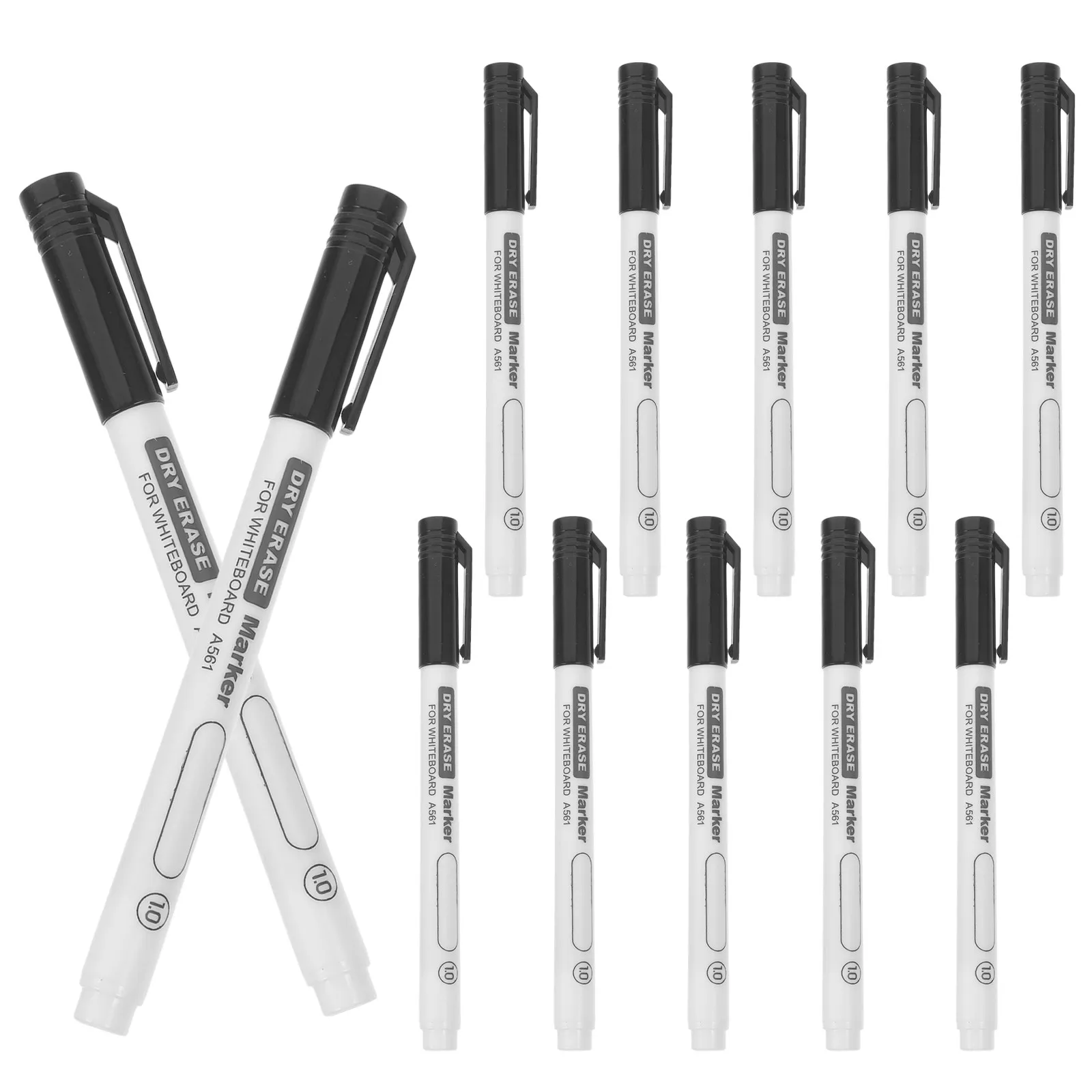 12Pcs 화이트 보드 마커 펜 세트 부드러운 쓰기 교실 교사 사무실 학교 공급 건조 지우기 마커 펜 마크 펜