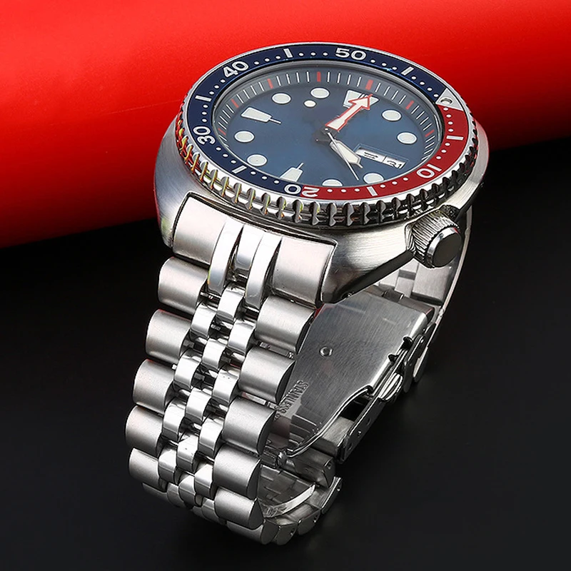 Фото Изогнутый браслет для Seiko SRPA21 SRP777 SRPC25 SRP773 SRP774 SRPE99K1 браслет из нержавеющей стали с цельной металлической пряжкой ремешок для часов №2