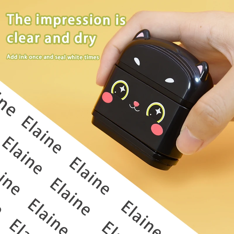 Double Sided Name Stamp Personal Student Child Baby Waterproof DIY Non-fading Kindergarten Cartoon Clothing Name Seal