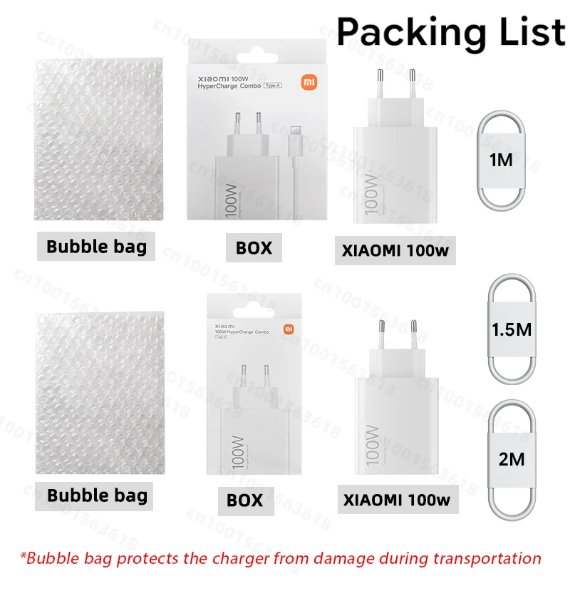 Chargeur Original XIAOMI 100W Officiel Hypercharge Câble Type C Xiaomi 17 Pro Max Poco F9 X8 Pro M8 F8 Ultra Redmi K100