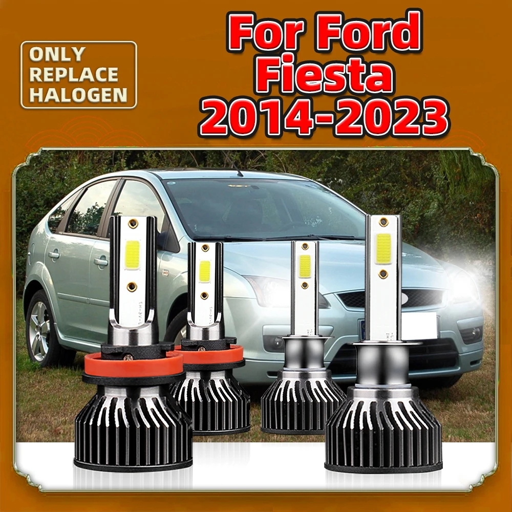 

Лампы для автомобильных фар, 4 шт., 72 Вт, 12 В, 6000K, для Ford Fiesta 2023, 2022, 2021, 2020, 2019, 2018, 2017, 2016, 2015, 2014