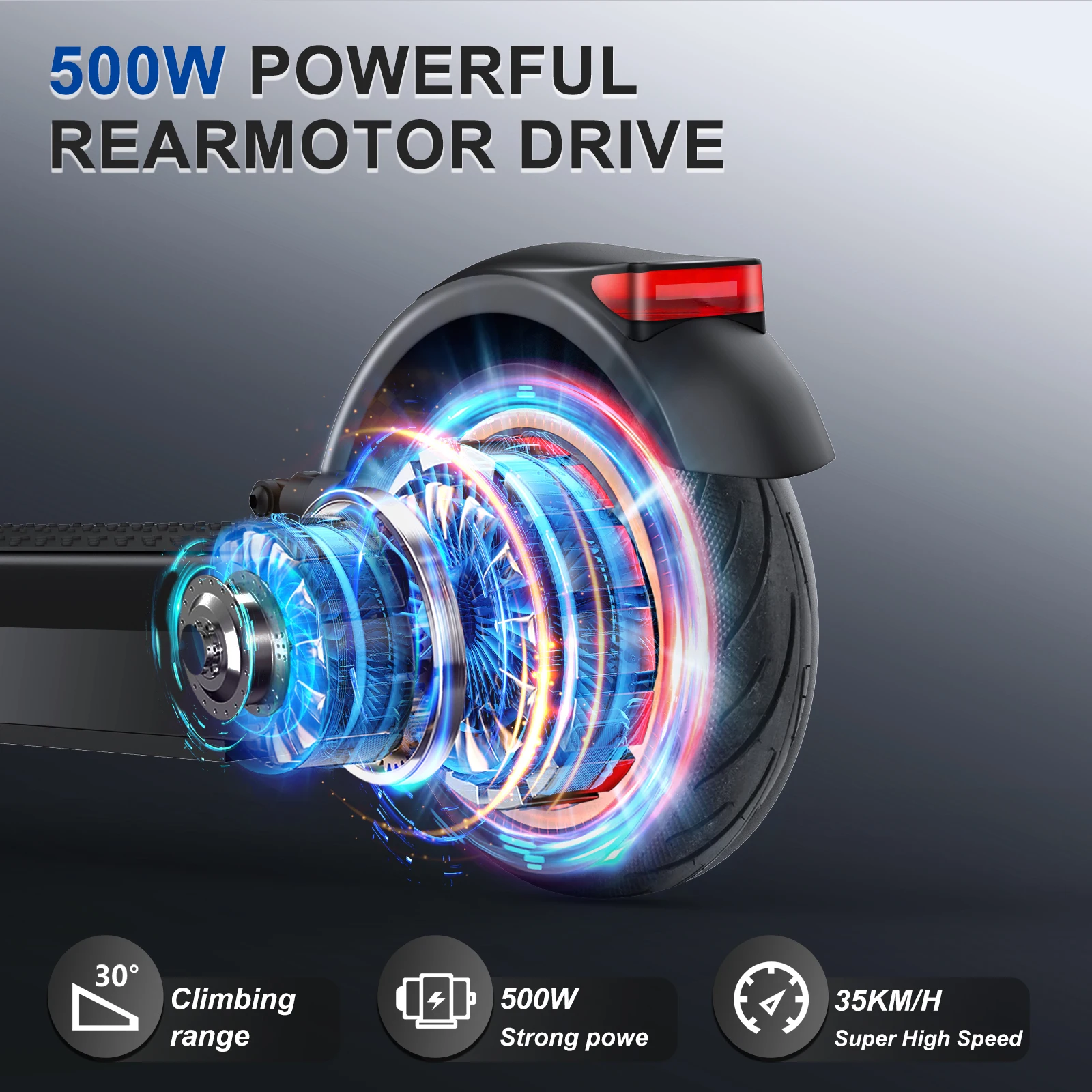 AOVOPRO ESMAX Electric Scooter 500W 40km/h Adult Electric Scooter Smart APP Double Shock Absorbing Foldable