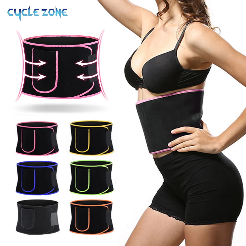 

Women Slimming Belt Gym Fitness Corset Waist Support Adjustable Sweat Waist Trimmer Trainer Body Shaper Lumbar Belt with Pocket