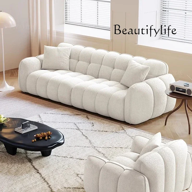 Canapés de salon C V, style nuage mignon, grande taille, style chinois, couleur crème, pour balcon, canapés de salon blancs bon marché, tendance, Sillon Cama, Home Desi
