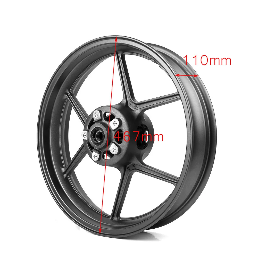 

Aluminum Front Wheel Rim for Kawasaki Ninja ZX10R 2004-2005 & ER-6N ER6F Versys650 2006-2018 & Z1000SX 2009-2018 etc Matte Black